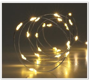 Sârmă luminoasă cu temporizator Silverlights 100 LED, albă caldă, 495 cm