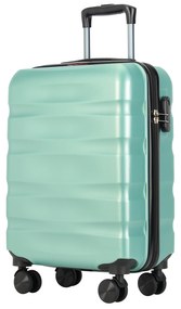 Valiză de cabină cu 4 roți BONTOUR "WAVE" 55x39x20cm, verde prafuit