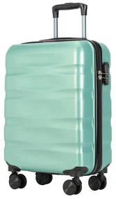 Valiză de cabină cu 4 roți BONTOUR "WAVE" 55x39x20cm, verde prafuit