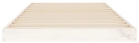 Cadru de pat Single 3FT, 90x190 cm, lemn masiv de pin Alb, 90 x 190 cm
