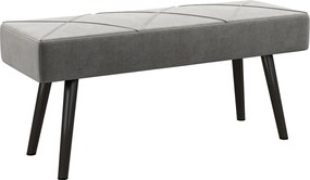 HOMCOM Danca Depozitare, Velvet Tapițat, cu Picioare de Oțel, pentru Dormitor, Living, Sufragerie, Hol, 100x36x45 cm, Gri | Aosom Romania