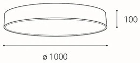 LED2 - Lampă plafon LED dimabilă MONO LED/153W/230V 3000K/4000K albă