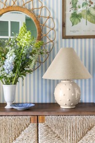 Veioza LUX, Ceramica Ivory, Tesatura In, ANNABELLE
