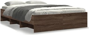 vidaXL Cadru pat fără saltea stejar maro 140x200 cm lemn prelucrat