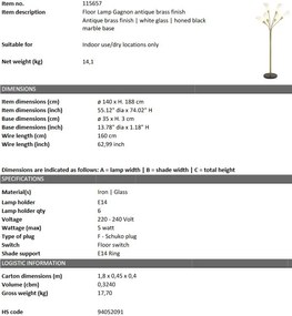 Lampadar design LUX Gagnon, alama antica 115657 HZ