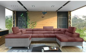 Supermobel Canapea extensibilă în formă de U THIAGO, 350x90x202, monolith 77, dreapta
