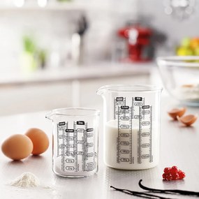 Pyrex Set de pahare gradate din sticlă, 2 buc.,0,25 l + 0,5 l