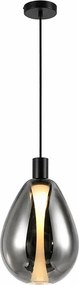 Pendul pe cablu DENSO 1x G9/5W/230V Ø 20 cm, crom negru