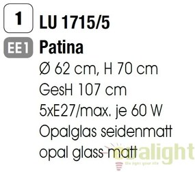 Candelabru stil clasic cu 5 brate Vego LU 1715/5 Patina OR
