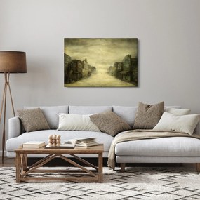Tablou - Oraș colorat, abstracție (90x60 cm)