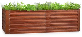 Rust Grow, pat ridicat, pat de flori de grădină, tablă din oțel zincat, finisaj ruginit