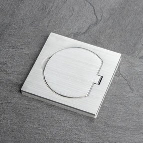 Priză încastrabilă de podea de exterior Brilagi IP55 crom mat pătrat