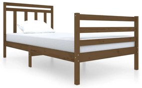 3100647 vidaXL Cadru de pat, maro miere, 100x200 cm, lemn masiv