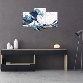 Tablou - Desen japonez, valuri (90x60 cm)