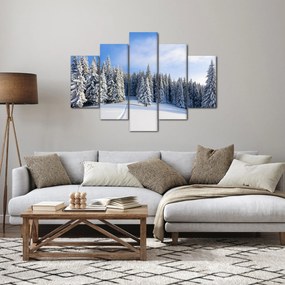 Tablou - Iarna in pădure (150x105 cm)