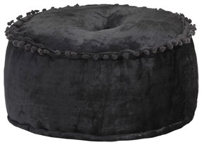 vidaXL Fotoliu puf rotund, antracit, 40 x 20 cm, catifea