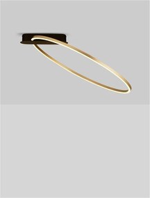 Lustra LED aplicata design modern minimalist KIKLOS auriu/negru