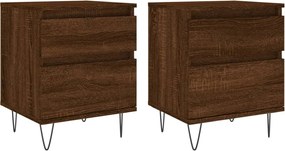 vidaXL Noptiere, 2 buc., stejar maro, 40x35x50 cm, lemn compozit