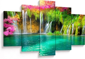 Tablou - Cascada, Lacurile Plitvice, Croația (150x105 cm)