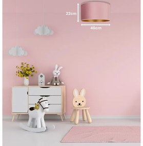 Duolla - Plafonieră ROLLER 1xE27/15W/230V d. 40 cm roz/aurie