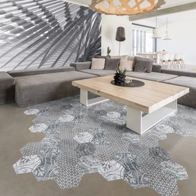 Set 10 autocolante impermeabile și anti-alunecare pentru podea Ambiance Quento, 40 x 90 cm