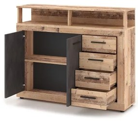 Comodă RUNA, maro deschis/antracit