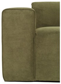 Canapea verde din catifea reiată 202 cm Sting - Scandic