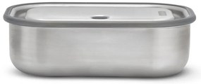 Cutie pentru alimente Black+Blum BAM-SS-L018, 1 L, Dreptunghiulara, Sigura pentru cuptor,Fara BPA, Otel inoxidabil, Gri