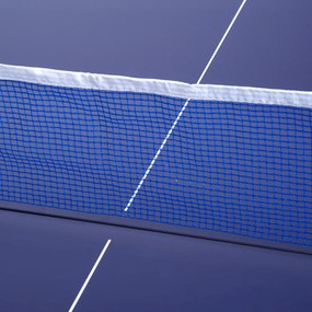 Masa de Ping Pong Pliabila, Multifuncitonala, cu Plasa din Otel si MDF, 182x91x76cm - Albastru HOMCOM | Aosom RO