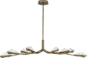 Lustra LED alama antic cu sticla lucrat manual GRETA 44W
