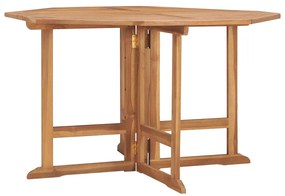 vidaXL Masă de grădină pliabilă,110x110x75 cm, lemn masiv de tec