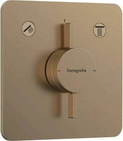 Baterie dus incastrata bronz periat Hansgrohe DuoTurn Q 2 functii