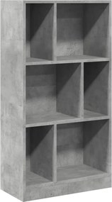 vidaXL Bibliotecă, gri beton, 57x28,5x107,5 cm, lemn prelucrat