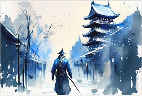 Tablou - Samurai, aquarel (90x60 cm)