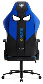 Scaun gaming din material Diablo X-Player 2.0: Frost black/ negru, King Size