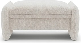 Taburet crem cu tapițerie din chenille Georgia – Micadoni