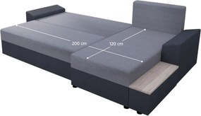 Set canapea universală, gri închis/gri, FERGUS ROH