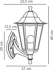 Lampă de perete de exterior Nordlux CARDIFF 1xE27/60W/230V IP44