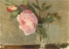 Tablou pe sticlă - Berthe Morisot, Peonies, reproducere (70x50 cm)