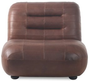 Fotoliu maro cu tapițerie din piele Wyatt – Dutchbone