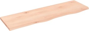 vidaXL Poliță de perete, 100x30x2 cm, lemn masiv de stejar netratat