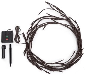 Instalație LED solară Aigostar 72xLED/4m IP65 300 mAh alb cald ramuri