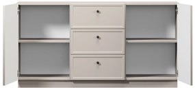 Comodă Lorini 150 cm cu sertare - cașmir / mânere negre