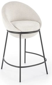 Scaun de bar tapitat H118 bej
