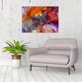 Tablou pe sticlă - Abstract Ink Art (70x50 cm)