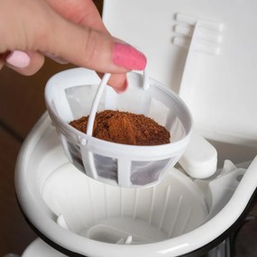 La mâna a doua: Cafetiera First Austria FA-5453-2, 450W, 2 cesti, Filtru detasabil, Alb