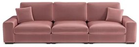 Canapea fixa 3 locuri roz Toledo