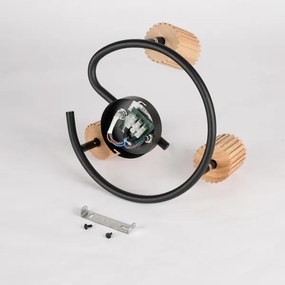 Brilagi - Spot MODERN WOOD 3xGU10/8W/230V lemn/negru