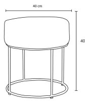 Taburet RELO, diametru 40 cm, antracit