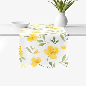 Goldea napron de masă teflonat - flori primula de seară 35x120 cm
